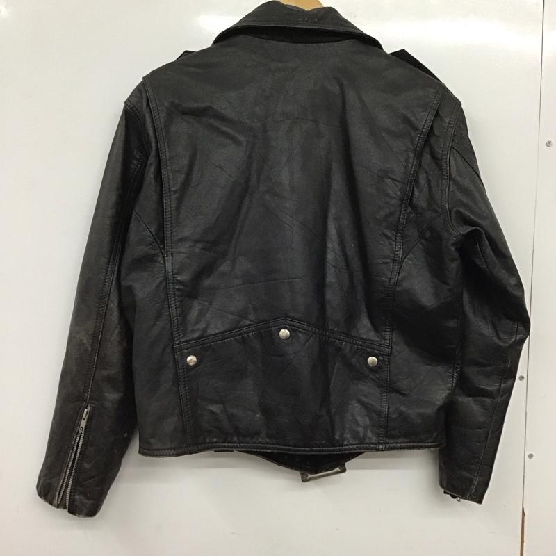 古着 USED ジャケット、上着 ジャンパー、ブルゾン レザーライダース アウター 古着 M 無地 黒 / ブラック / black メンズ USED 古着 中古 10159655