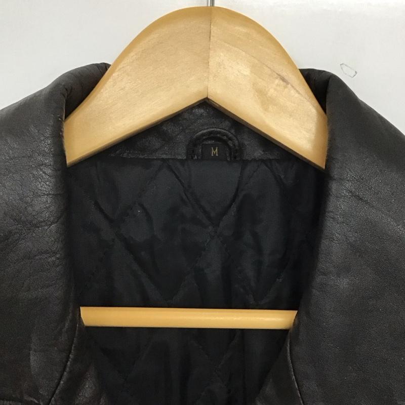 古着 USED ジャケット、上着 ジャンパー、ブルゾン レザーライダース アウター 古着 M 無地 黒 / ブラック / black メンズ USED 古着 中古 10159655