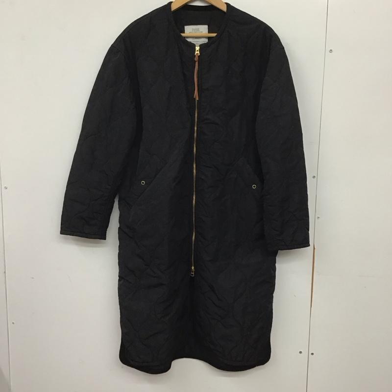 カーキ kha:ki ジャケット、上着 ジャンパー、ブルゾン ジップアップロングジャケット アウター 1 総柄 黒 / ブラック / black レディース USED 古着 中古 10159656