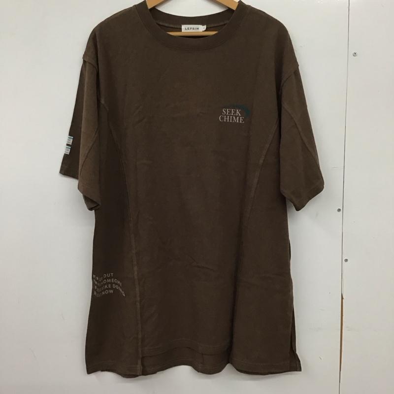 レプシィム LEPSIM Tシャツ 半袖 半袖カットソー プリントTシャツ クルーネックカットソー M ロゴ、文字 茶 / ブラウン / brown レディース USED 古着 中古 10159657