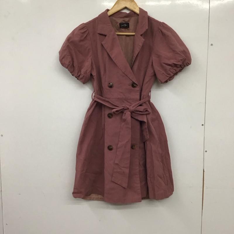PUNYUS PUNYUS ワンピース ミニスカート 半袖ミニワンピース パフスリーブ M 無地 桃 / ピンク / pink レディース USED 古着 中古 10159661