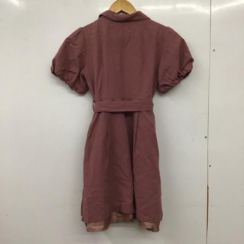 PUNYUS PUNYUS ワンピース ミニスカート 半袖ミニワンピース パフスリーブ M 無地 桃 / ピンク / pink レディース USED 古着 中古 10159661