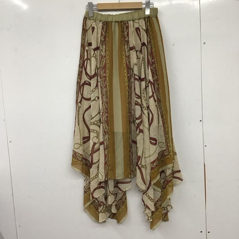 ジーナシス JEANASIS スカート ロングスカート フレアスカート ロングスカート M プリント マルチカラー / マルチカラー / multicolor レディース USED 古着 中古 10159666