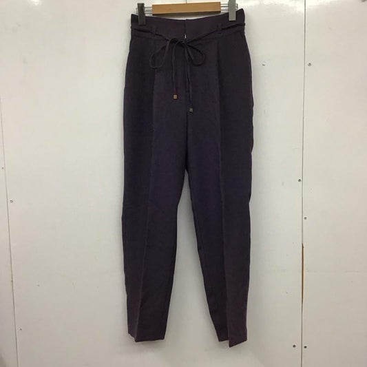 インデックス index パンツ スラックス スラックスパンツ ワイドパンツ センタータックパンツ M 無地 紫 / パープル / purple レディース USED 古着 中古 10159668