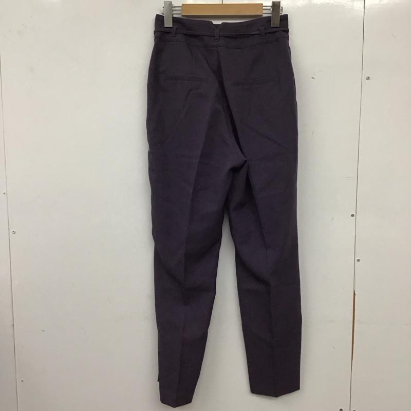 インデックス index パンツ スラックス スラックスパンツ ワイドパンツ センタータックパンツ M 無地 紫 / パープル / purple レディース USED 古着 中古 10159668