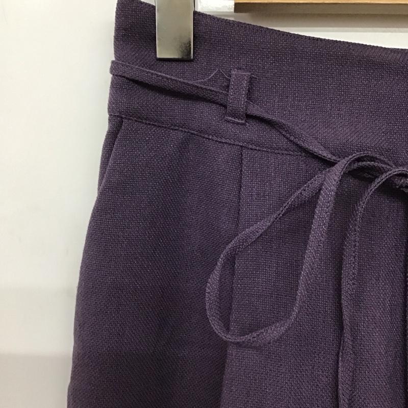 インデックス index パンツ スラックス スラックスパンツ ワイドパンツ センタータックパンツ M 無地 紫 / パープル / purple レディース USED 古着 中古 10159668