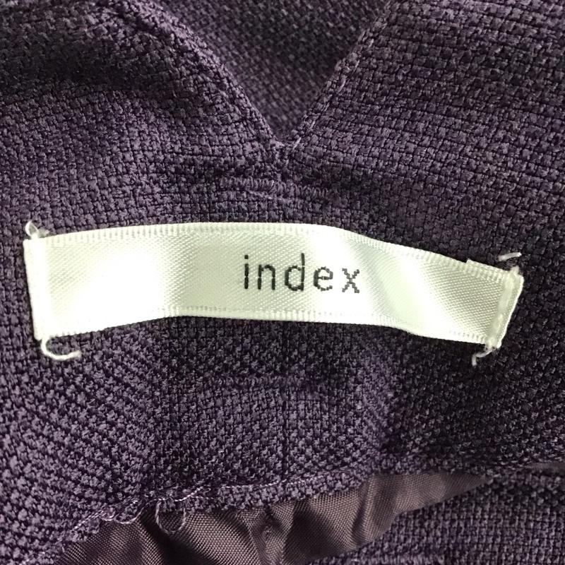 インデックス index パンツ スラックス スラックスパンツ ワイドパンツ センタータックパンツ M 無地 紫 / パープル / purple レディース USED 古着 中古 10159668