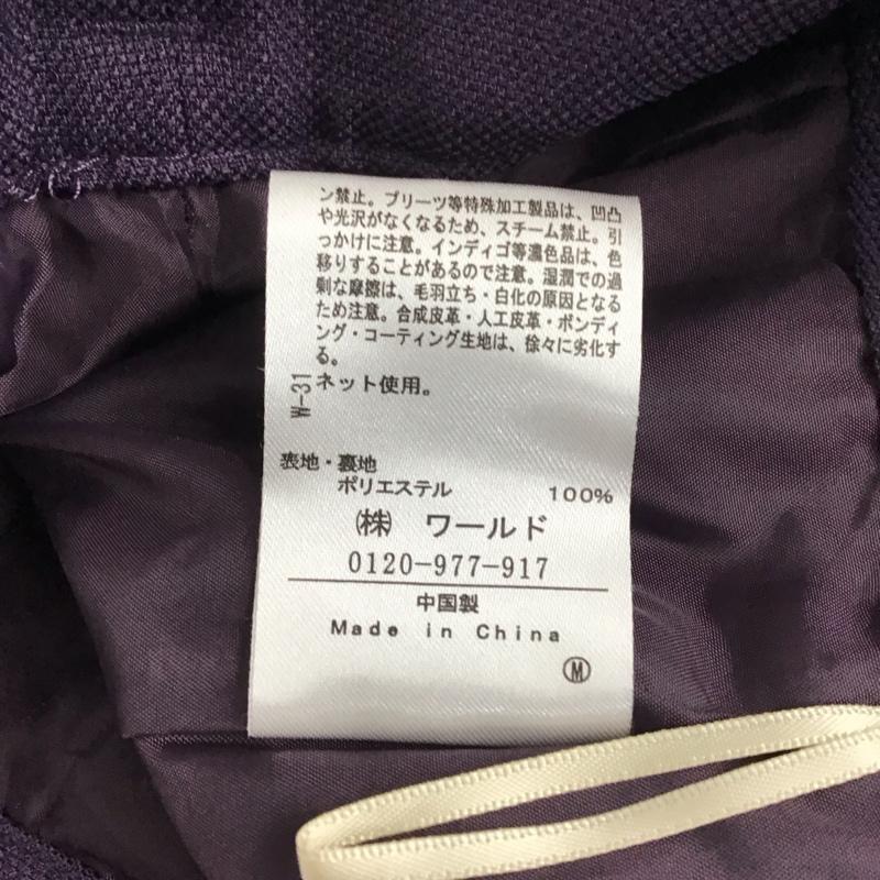 インデックス index パンツ スラックス スラックスパンツ ワイドパンツ センタータックパンツ M 無地 紫 / パープル / purple レディース USED 古着 中古 10159668