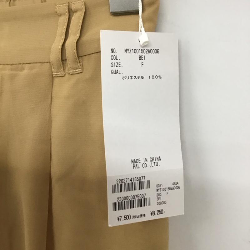 ミスティック mystic パンツ スラックス ワイドパンツ カジュアルパンツ ワークパンツ FREE 無地 ベージュ / ベージュ / beige レディース USED 古着 中古 10159669