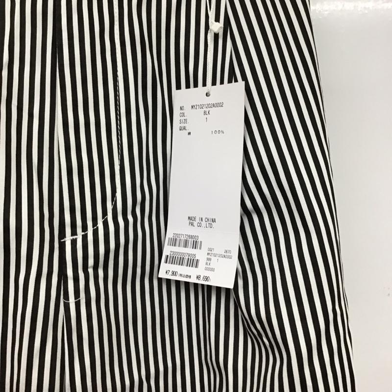 ミスティック mystic パンツ ワークパンツ、ペインターパンツ ワークパンツ ワイドパンツ カジュアルパンツ 1 ストライプ 白 / ホワイト / white X 黒 / ブラック / black レディース USED 古着 中古 10159672