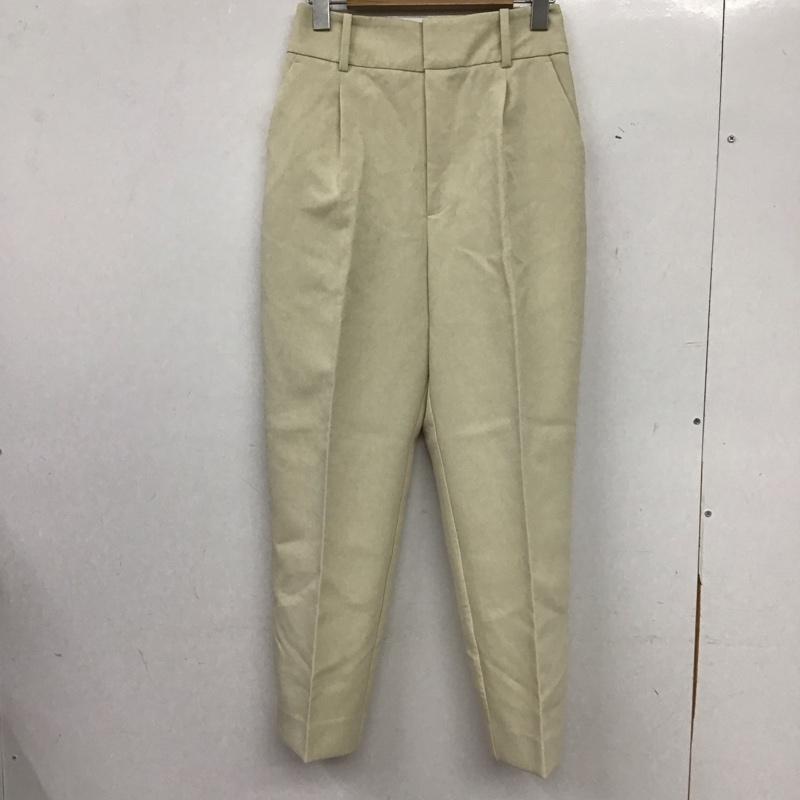 ザラ ZARA パンツ スラックス ワイドパンツ スラックス XS 無地 アイボリー / アイボリー / レディース USED 古着 中古 10159674