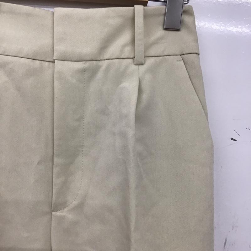 ザラ ZARA パンツ スラックス ワイドパンツ スラックス XS 無地 アイボリー / アイボリー / レディース USED 古着 中古 10159674
