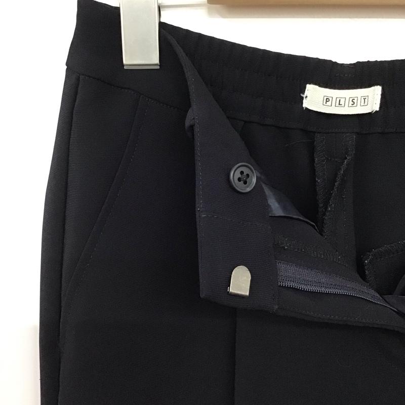 プラステ PLST パンツ スラックス スラックス スリムパンツ センタータック M 無地 紺 / ネイビー / navy レディース USED 古着 中古 10159682