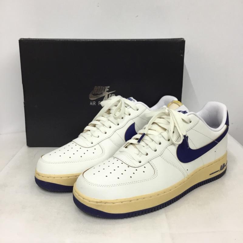 ナイキ NIKE スニーカー スニーカー FQ8103-133 WMNS AIR FORCE 1 07 29cm 箱有 29.0cm ロゴ、文字 白 / ホワイト / white X 紺 / ネイビー / navy メンズ USED 古着 中古 10159685
