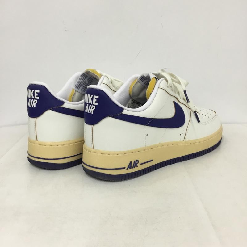 ナイキ NIKE スニーカー スニーカー FQ8103-133 WMNS AIR FORCE 1 07 29cm 箱有 29.0cm ロゴ、文字 白 / ホワイト / white X 紺 / ネイビー / navy メンズ USED 古着 中古 10159685