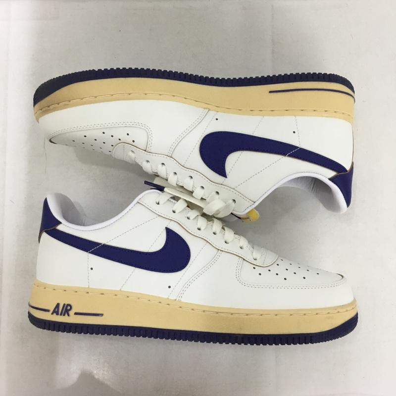 ナイキ NIKE スニーカー スニーカー FQ8103-133 WMNS AIR FORCE 1 07 29cm 箱有 29.0cm ロゴ、文字 白 / ホワイト / white X 紺 / ネイビー / navy メンズ USED 古着 中古 10159685