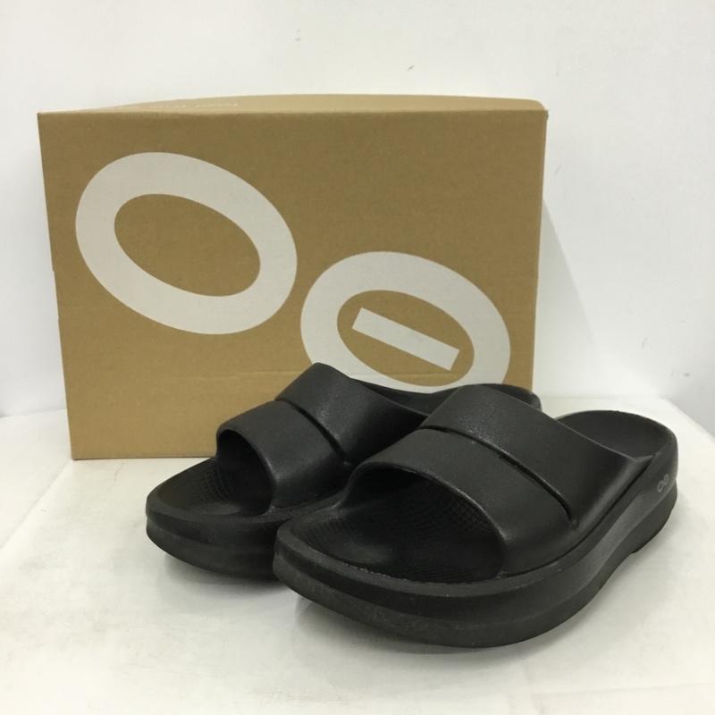 ウーフォス OOFOS サンダル サンダル Titanium Mirror W11 EU42 箱有 ロゴ、文字 黒 / ブラック / black メンズ USED 古着 中古 10159686