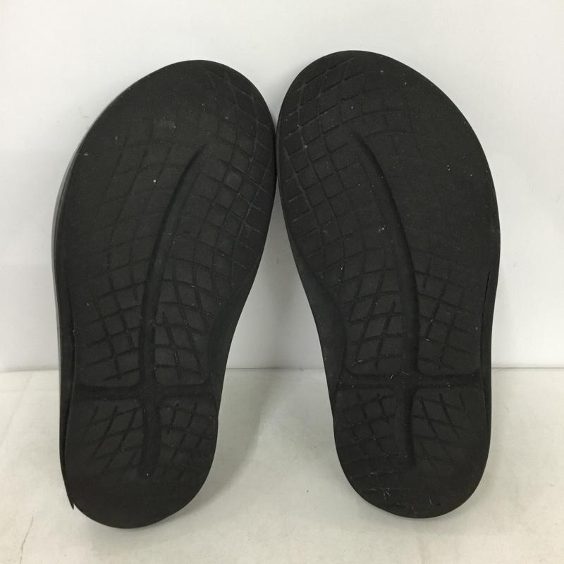 ウーフォス OOFOS サンダル サンダル Titanium Mirror W11 EU42 箱有 ロゴ、文字 黒 / ブラック / black メンズ USED 古着 中古 10159686