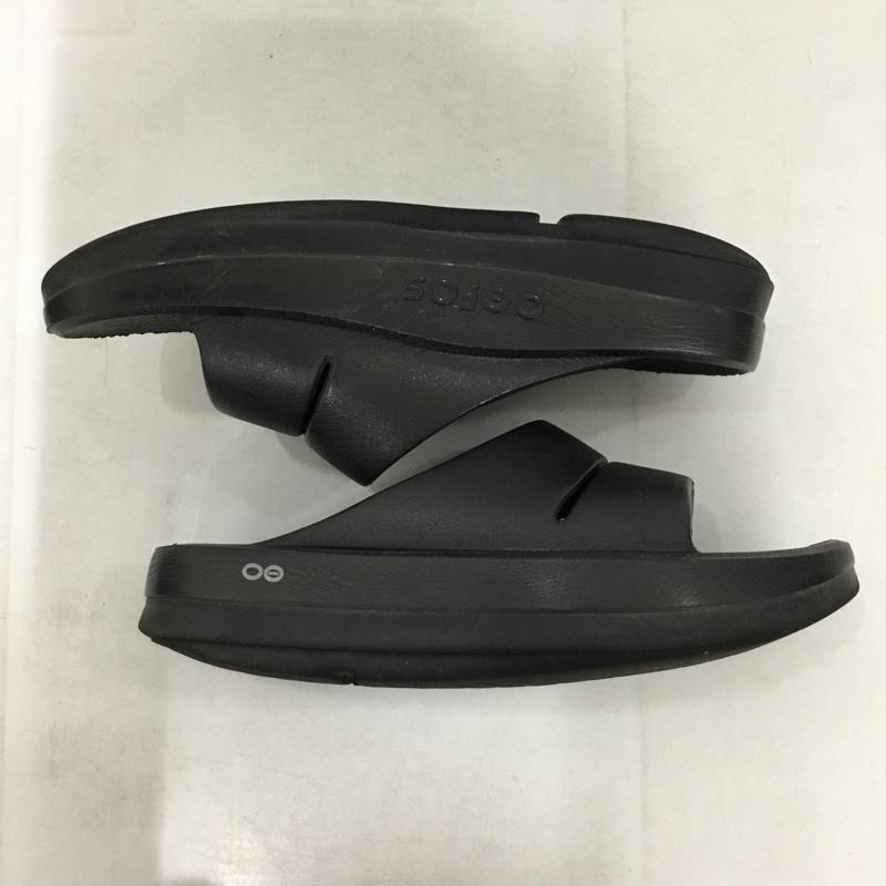 ウーフォス OOFOS サンダル サンダル Titanium Mirror W11 EU42 箱有 ロゴ、文字 黒 / ブラック / black メンズ USED 古着 中古 10159686