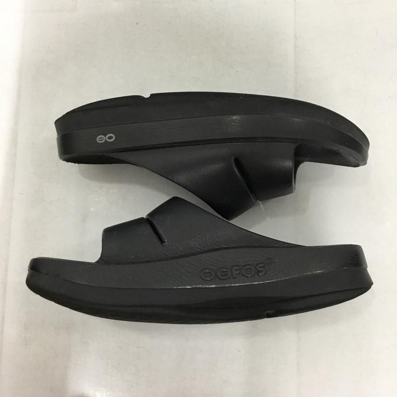 ウーフォス OOFOS サンダル サンダル Titanium Mirror W11 EU42 箱有 ロゴ、文字 黒 / ブラック / black メンズ USED 古着 中古 10159686