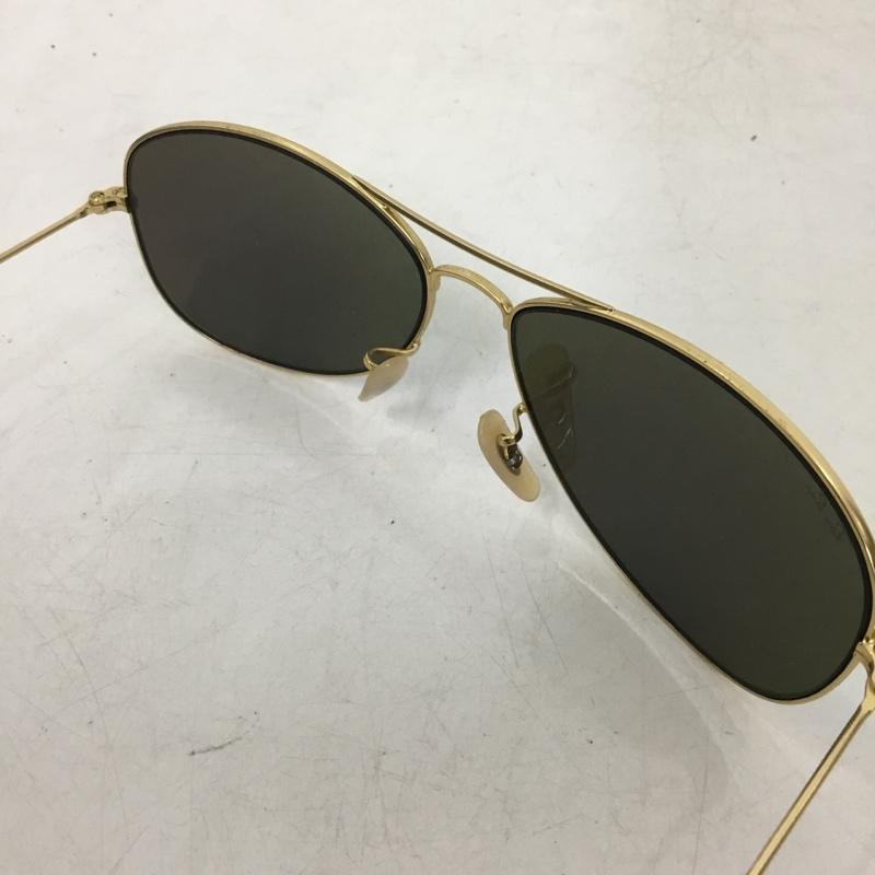レイバン Ray-Ban めがね・サングラス サングラス RB3362 COCKPIT ミラーレンズ ロゴ、文字 金 / ゴールド / gold color メンズ USED 古着 中古 10159697