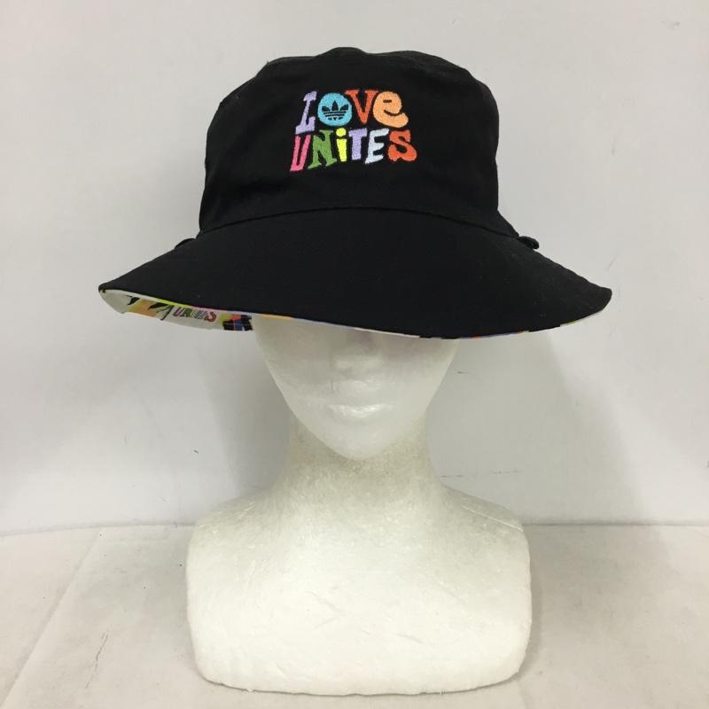 アディダス adidas 帽子 ハット LOVE UNITES リバーシブル バケットハット 総柄 X ロゴ、文字 マルチカラー / マルチカラー / multicolor レディース USED 古着 中古 10159698