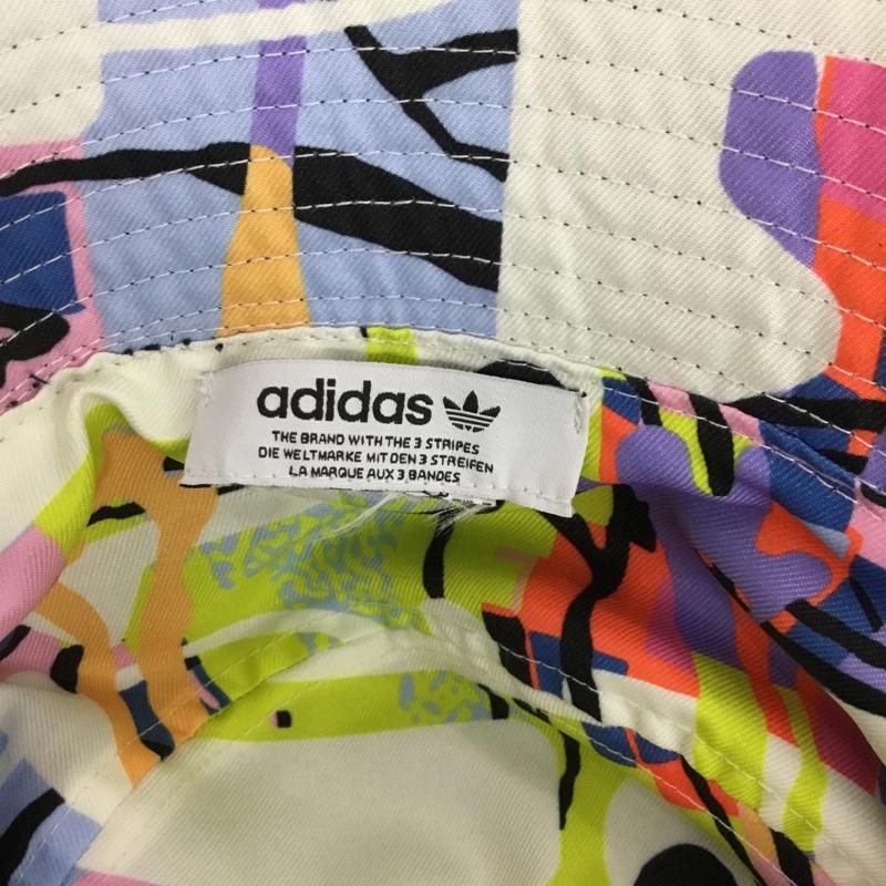 アディダス adidas 帽子 ハット LOVE UNITES リバーシブル バケットハット 総柄 X ロゴ、文字 マルチカラー / マルチカラー / multicolor レディース USED 古着 中古 10159698