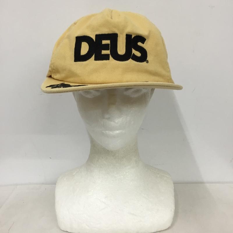 デウスエクスマキナ DEUS EX MACHINA 帽子 キャップ ロゴ コットン 刺繍 黄 / イエロー / yellow メンズ USED 古着 中古 10159699