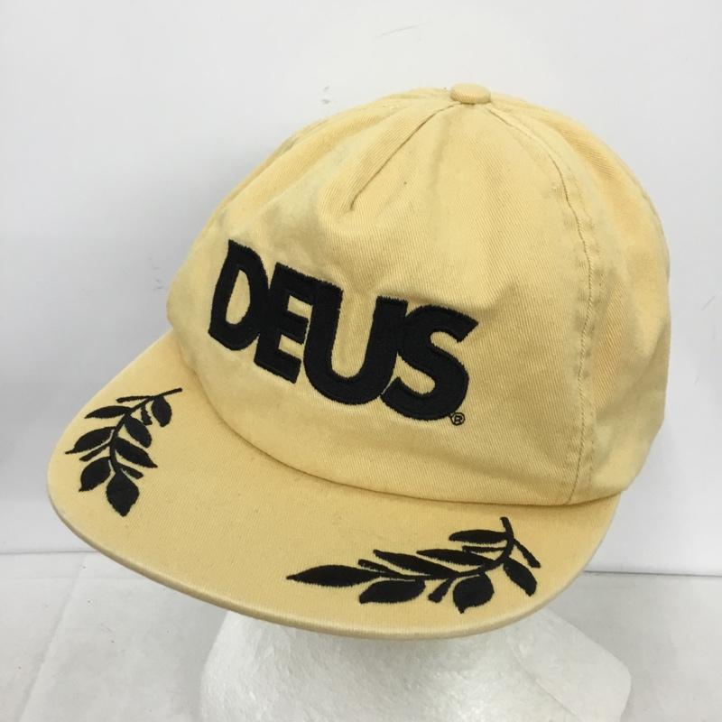 デウスエクスマキナ DEUS EX MACHINA 帽子 キャップ ロゴ コットン 刺繍 黄 / イエロー / yellow メンズ USED 古着 中古 10159699