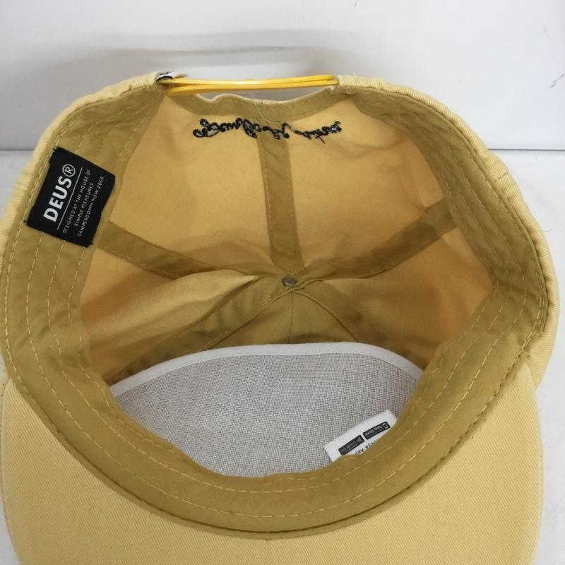 デウスエクスマキナ DEUS EX MACHINA 帽子 キャップ ロゴ コットン 刺繍 黄 / イエロー / yellow メンズ USED 古着 中古 10159699