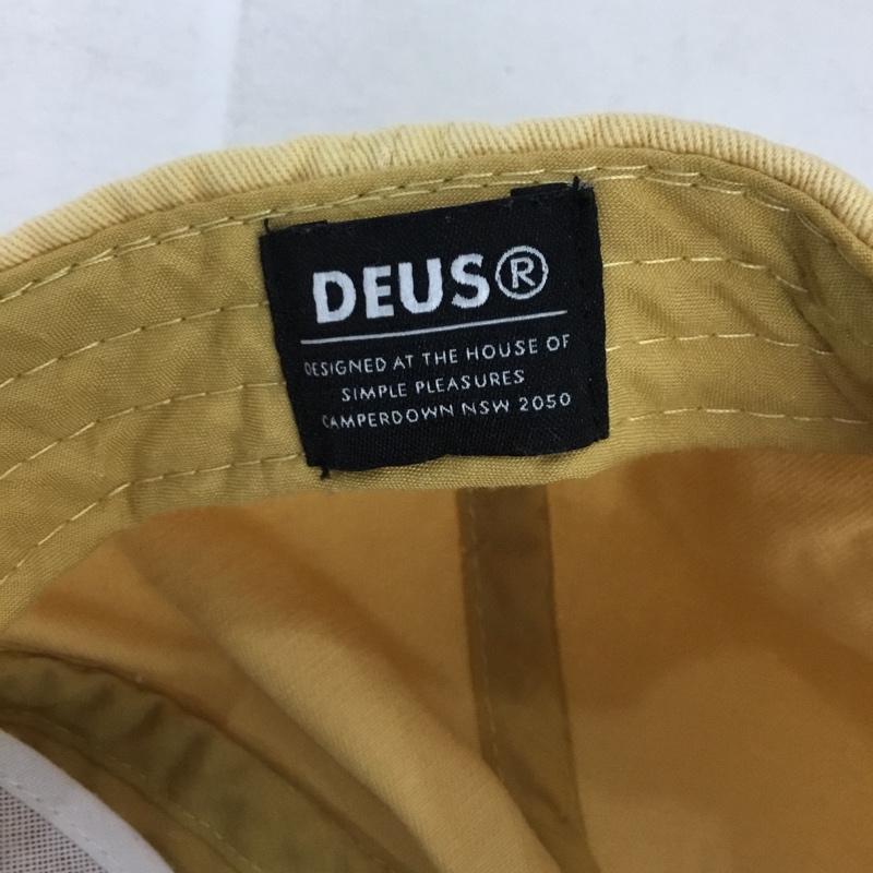 デウスエクスマキナ DEUS EX MACHINA 帽子 キャップ ロゴ コットン 刺繍 黄 / イエロー / yellow メンズ USED 古着 中古 10159699
