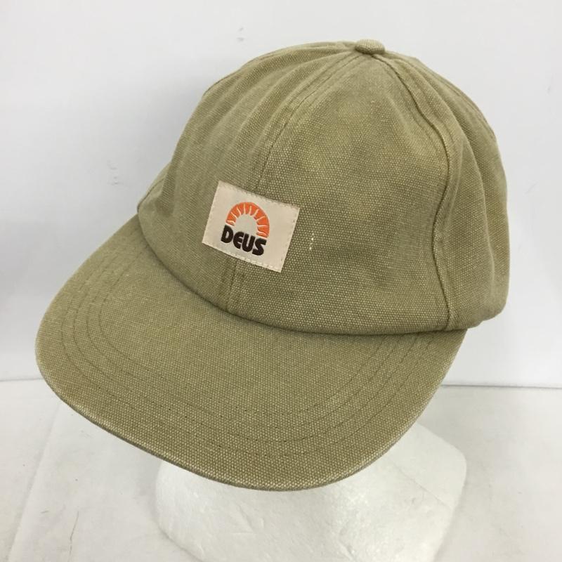 デウスエクスマキナ DEUS EX MACHINA 帽子 キャップ UTAH CANVAS CAP ロゴ、文字 ベージュ / ベージュ / beige メンズ USED 古着 中古 10159700