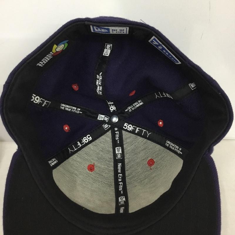 ニューエラ NEW ERA 帽子 キャップ 2006 WBC 58.7cm 59FIFTY ロゴ、文字 紺 / ネイビー / navy X 赤 / レッド / red メンズ USED 古着 中古 10159702