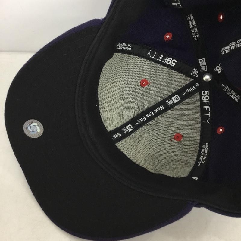 ニューエラ NEW ERA 帽子 キャップ 2006 WBC 58.7cm 59FIFTY ロゴ、文字 紺 / ネイビー / navy X 赤 / レッド / red メンズ USED 古着 中古 10159702