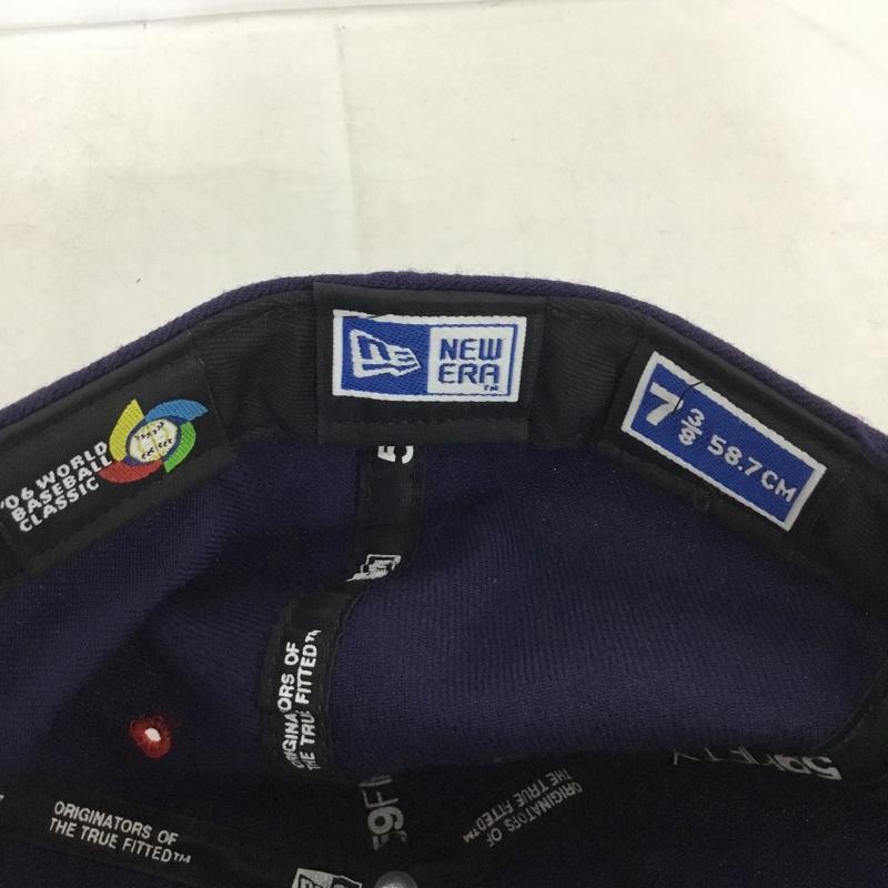 ニューエラ NEW ERA 帽子 キャップ 2006 WBC 58.7cm 59FIFTY ロゴ、文字 紺 / ネイビー / navy X 赤 / レッド / red メンズ USED 古着 中古 10159702