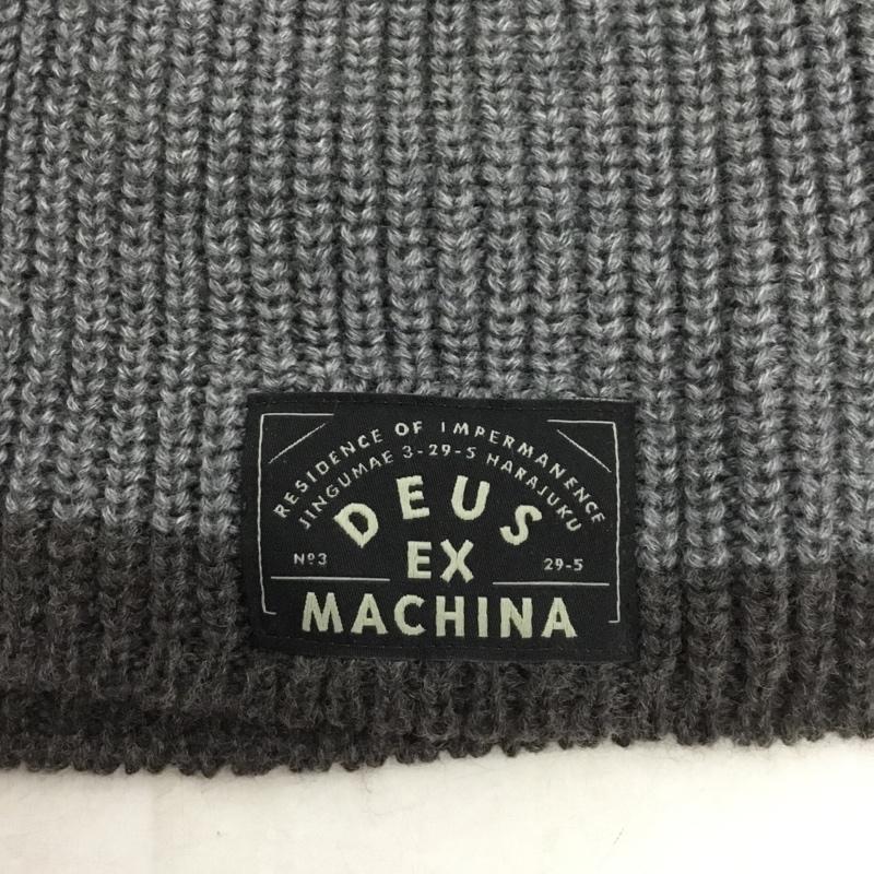 デウスエクスマキナ DEUS EX MACHINA 帽子 ニット帽 ロゴ、文字 灰 / グレー / gray X ダークグレー / ダークグレー / メンズ USED 古着 中古 10159703