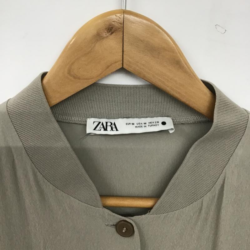 ザラ ZARA ジャケット、上着 ジャンパー、ブルゾン 9479 245 804 シアー M 無地 グレージュ / グレージュ / レディース USED 古着 中古 10159708