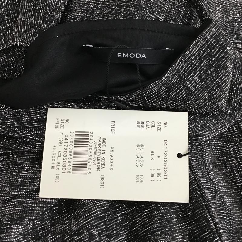 エモダ EMODA ワンピース ひざ丈スカート FREE 無地 黒 / ブラック / black レディース USED 古着 中古 10159710