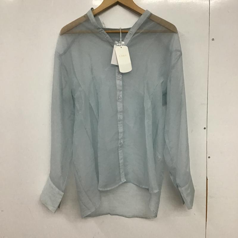チコ CHICO シャツ、ブラウス 長袖 シアーシャツ FREE 無地 水色 / ライトブルー / レディース USED 古着 中古 10159711