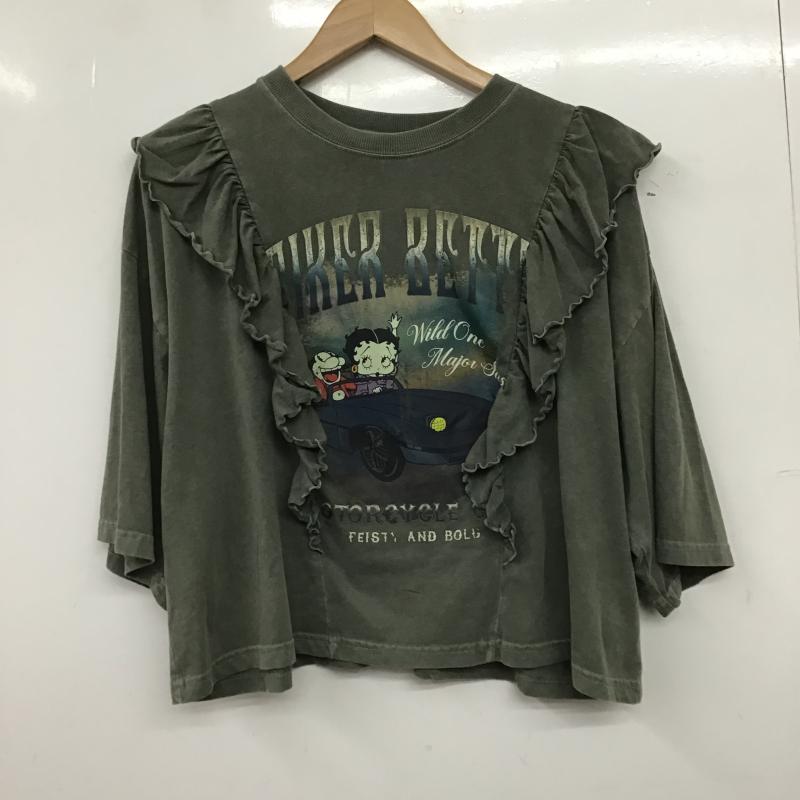 古着 USED Tシャツ 半袖 L905751JP ベティ 五分袖 L キャラクター カーキ / カーキ / khaki レディース USED 古着 中古 10159712