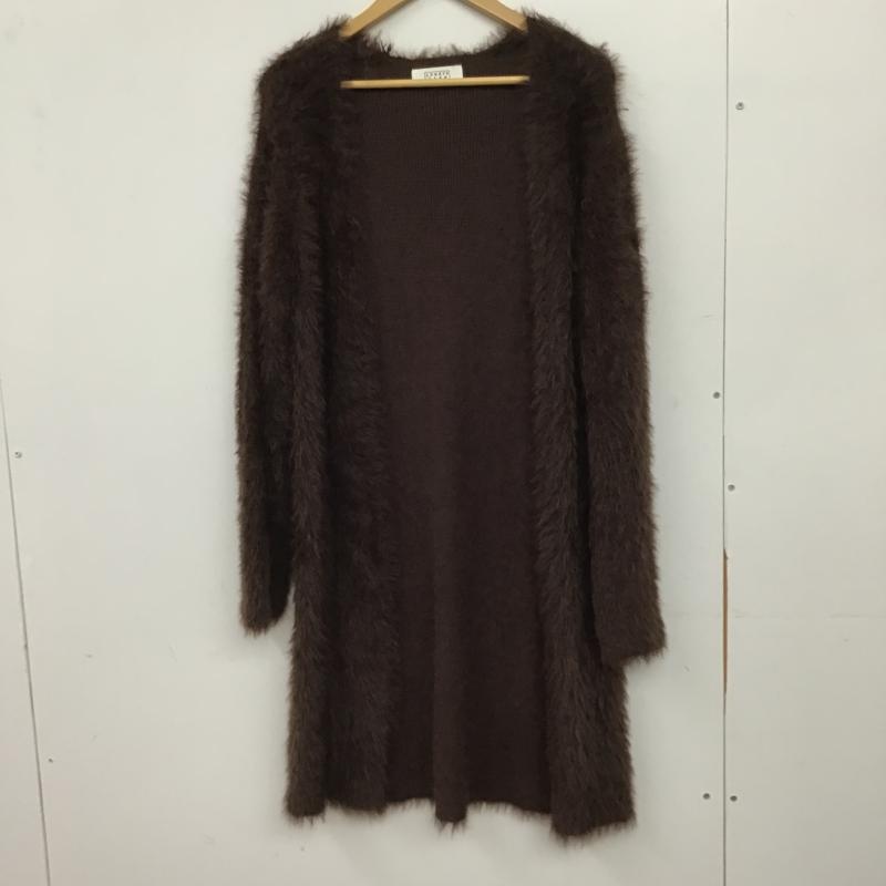 ローリーズファーム LOWRYS FARM カーディガン 長袖 FREE 無地 茶 / ブラウン / brown レディース USED 古着 中古 10159714