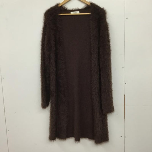 ローリーズファーム LOWRYS FARM カーディガン 長袖 FREE 無地 茶 / ブラウン / brown レディース USED 古着 中古 10159714