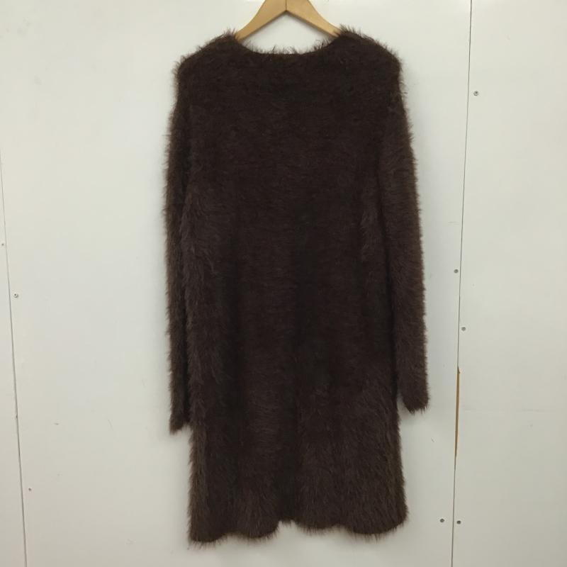 ローリーズファーム LOWRYS FARM カーディガン 長袖 FREE 無地 茶 / ブラウン / brown レディース USED 古着 中古 10159714