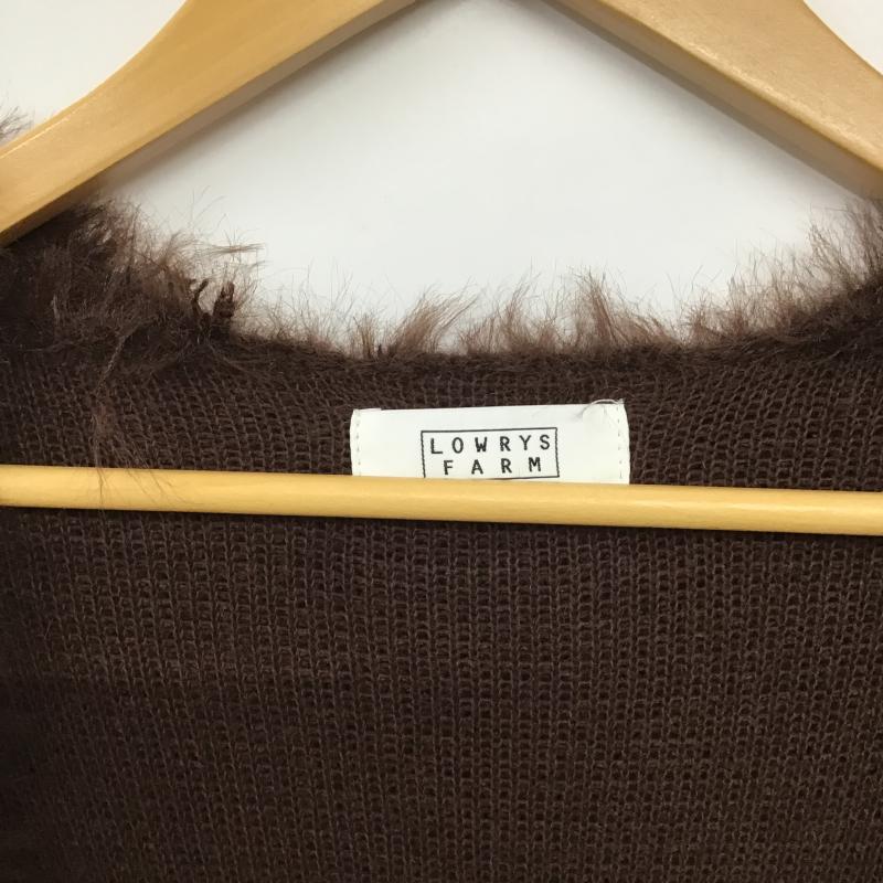 ローリーズファーム LOWRYS FARM カーディガン 長袖 FREE 無地 茶 / ブラウン / brown レディース USED 古着 中古 10159714