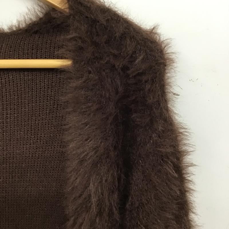 ローリーズファーム LOWRYS FARM カーディガン 長袖 FREE 無地 茶 / ブラウン / brown レディース USED 古着 中古 10159714