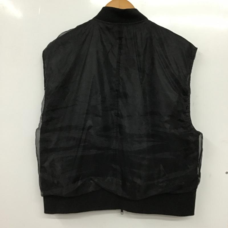 ジーナシス JEANASIS ベスト ベスト JS071642CF シアーレイヤード MA-1ベスト FREE 無地 黒 / ブラック / black レディース USED 古着 中古 10159716