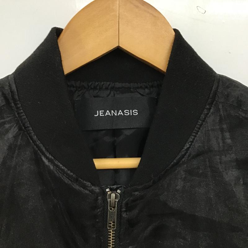 ジーナシス JEANASIS ベスト ベスト JS071642CF シアーレイヤード MA-1ベスト FREE 無地 黒 / ブラック / black レディース USED 古着 中古 10159716