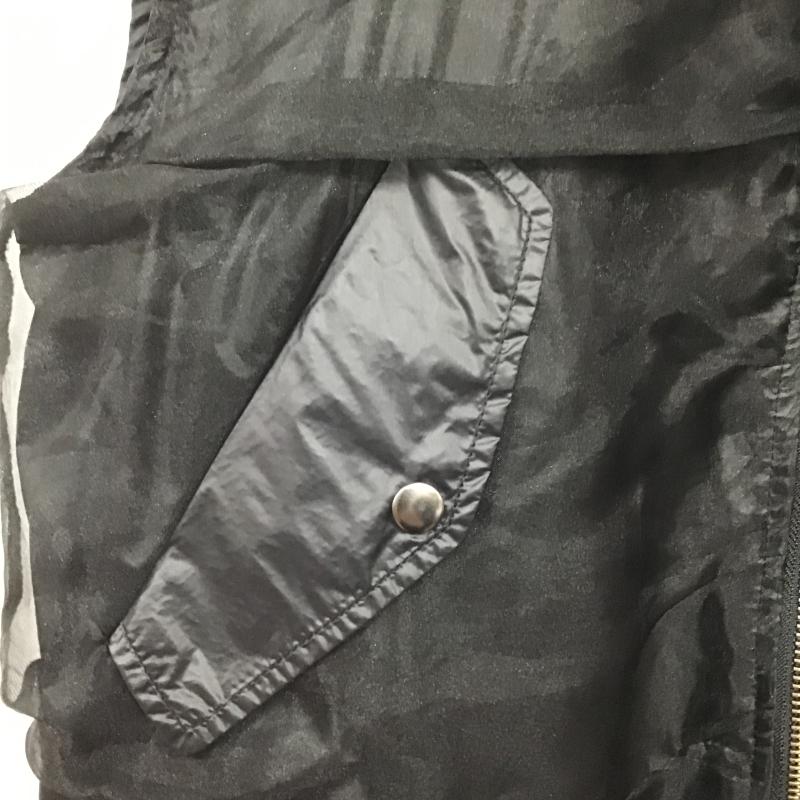 ジーナシス JEANASIS ベスト ベスト JS071642CF シアーレイヤード MA-1ベスト FREE 無地 黒 / ブラック / black レディース USED 古着 中古 10159716