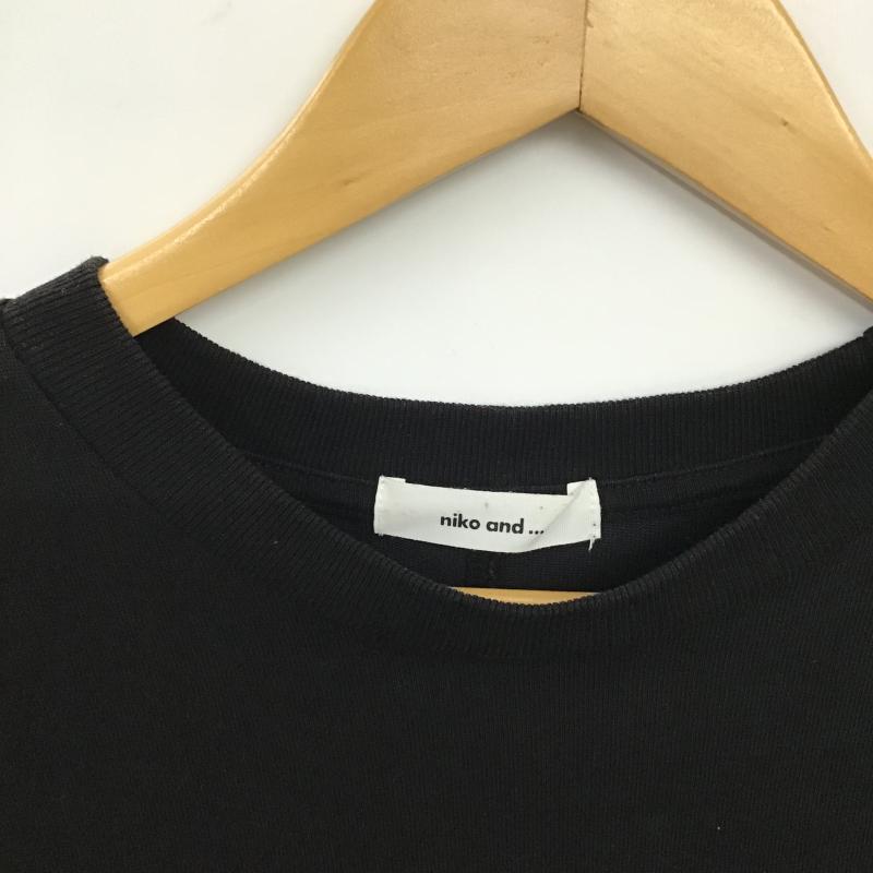 ニコアンド niko and... Tシャツ 半袖 S214TC11AD スリット入り FREE 無地 黒 / ブラック / black レディース USED 古着 中古 10159719