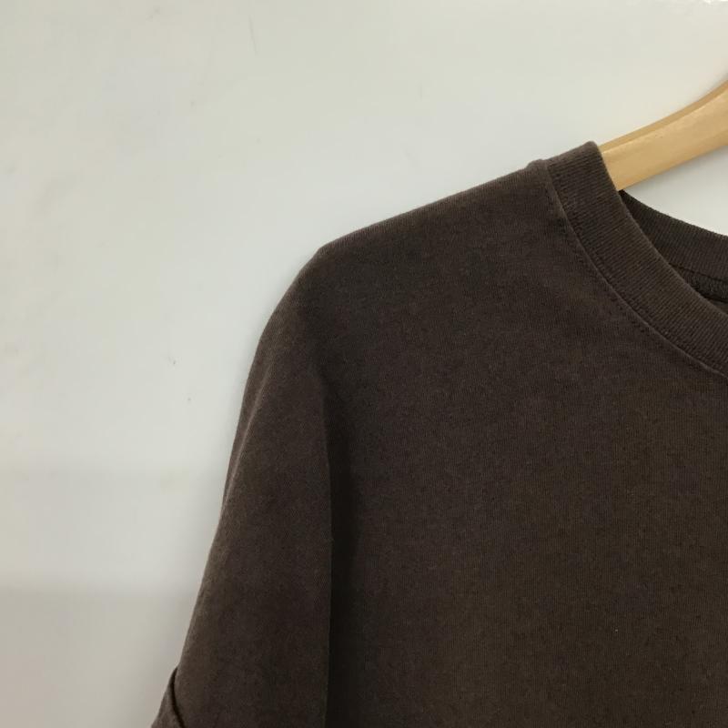 ニコアンド niko and... Tシャツ 半袖 NKN23614CF バック布帛コンビTシャツ L 無地 茶 / ブラウン / brown レディース USED 古着 中古 10159720